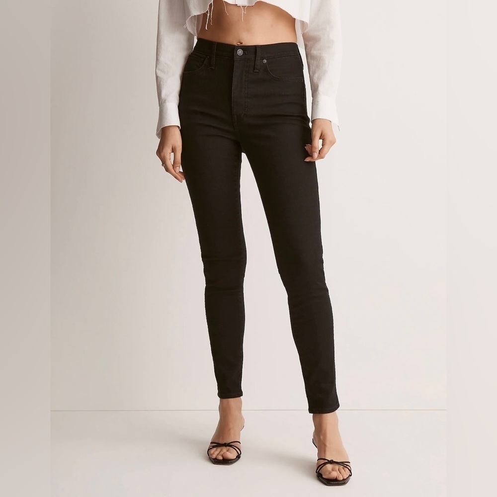 Madewell 9” High-Rise Skinny Jeans Black Denim  | Size 31 Tall